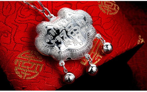 奈唯S990足银长命锁 守护宝宝健康成长的吉祥之礼